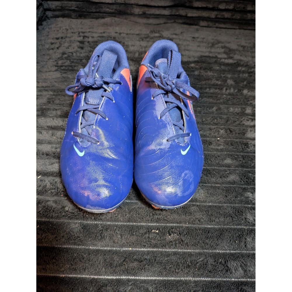 Nike Phantom GX Academy Blue Orange Youth Soccer Cleats HF1607-400 Size 2.5Y
